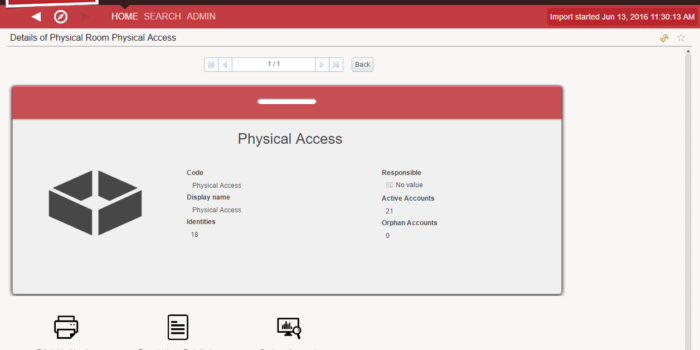 Physical access support snapshot image