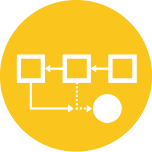 Exception manager - workflow process utilities - icon